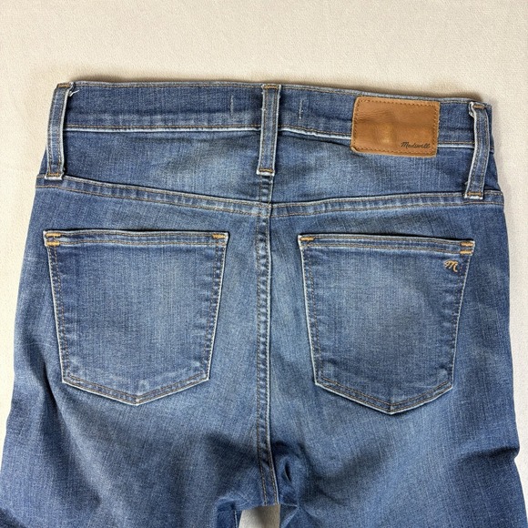 Madewell 10" high rise Women skinny Jeans button fly chewed raw hem  size 26 T - Picture 11 of 12